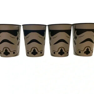 Star Wars  - Stormtrooper Helmet -16 oz. (4) Plastic Cups  - 2022 Enpres.
